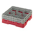 Cambro Camrack® Customizable 9-Compartment 5 1/4" Glass Rack with 2 Extenders