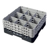 Cambro Camrack® 9-Compartment 6 7/8" Glass Rack with 3 Extenders