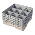 Cambro Camrack® Customizable 9-Compartment 8 1/2" Glass Rack