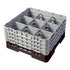 Cambro Camrack® Customizable 9-Compartment 8 1/2" Glass Rack