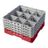 Cambro Camrack® Customizable 9-Compartment 8 1/2" Glass Rack