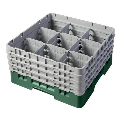Cambro Camrack® Customizable 9-Compartment 8 1/2" Glass Rack