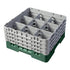 Cambro Camrack® Customizable 9-Compartment 8 1/2" Glass Rack