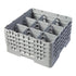 Cambro Camrack® Customizable 9-Compartment 8 1/2" Glass Rack