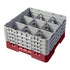 Cambro Camrack® Customizable 9-Compartment 8 1/2" Glass Rack