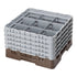 Cambro Camrack® Customizable 9-Compartment 10 1/8" Glass Rack with 5 Extenders