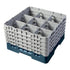 Cambro Camrack® Customizable 9-Compartment 10 1/8" Glass Rack with 5 Extenders