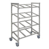 Cambro Camshelving Premium Flex Station Mobile Shelving Unit with Single Accessory Rail 24"X 48"X 67"– Speckled Gray