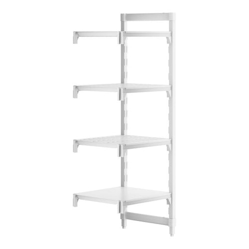 Cambro Camshelving Premium Add-On 4VS Shelving Unit – Speckled Gray