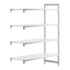 Cambro Camshelving Premium Add-On 4S Shelving Unit – Speckled Gray