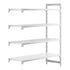 Cambro Camshelving Premium Add-On 4VS Shelving Unit – Speckled Gray