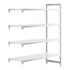 Cambro Camshelving Premium Add-On 4S Shelving Unit – Speckled Gray