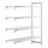 Cambro Camshelving Premium Add-On 4V Shelving Unit – Speckled Gray