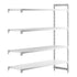 Cambro Camshelving Premium Add-On 4VS Shelving Unit – Speckled Gray