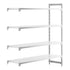 Cambro Camshelving Premium Add-On 4S Shelving Unit – Speckled Gray
