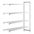 Cambro Camshelving Premium Add-On 4V Shelving Unit – Speckled Gray