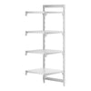 Cambro Camshelving Premium 4-Shelf Vented & Solid Add-On Shelving Unit – Speckled Gray