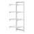 Cambro Camshelving Premium 4-Shelf Vented & Solid Add-On Shelving Unit – Speckled Gray