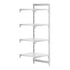 Cambro Camshelving Premium 4-Shelf Solid Add-On Shelving Unit – Speckled Gray