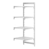 Cambro Camshelving Premium 4-Shelf Vented Add-On Shelving Unit – Speckled Gray