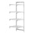 Cambro Camshelving Premium 4-Shelf Vented Add-On Shelving Unit – Speckled Gray