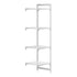Cambro Camshelving Premium 4-Shelf Vented & Solid Add-On Shelving Unit – Speckled Gray