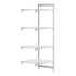 Cambro Camshelving Premium 4-Shelf Solid Add-On Shelving Unit – Speckled Gray