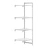 Cambro Camshelving Premium 4-Shelf Vented & Solid Add-On Shelving Unit – Speckled Gray
