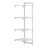 Cambro Camshelving Premium 4-Shelf Vented Add-On Shelving Unit – Speckled Gray
