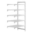Cambro Camshelving Premium 5-Shelf Vented Add-On Shelving Unit – Speckled Gray