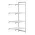Cambro Camshelving Premium 4-Shelf Vented & Solid Add-On Shelving Unit – Speckled Gray