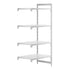 Cambro Camshelving Premium 4-Shelf Solid Add-On Shelving Unit – Speckled Gray