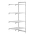 Cambro Camshelving Premium 4-Shelf Vented Add-On Shelving Unit – Speckled Gray
