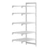 Cambro Camshelving Premium 5-Shelf Vented Add-On Shelving Unit – Speckled Gray