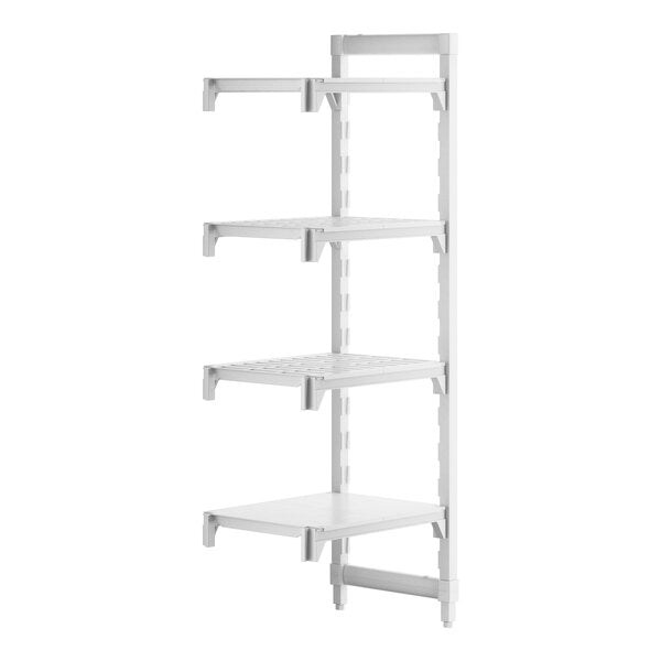 Cambro Camshelving Premium Add-On 4VS Shelving Unit – Speckled Gray
