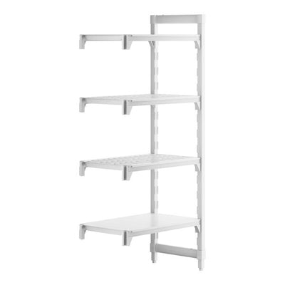 Cambro Camshelving Premium Add-On 4VS Shelving Unit – Speckled Gray