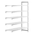 Cambro Camshelving Premium 5-Shelf Solid Add-On Shelving Unit – Speckled Gray