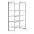 Cambro Camshelving Premium 5-Shelf Vented & Solid Starter Shelving Unit – Speckled Gray