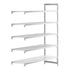 Cambro Camshelving Premium 5-Shelf Vented & Solid Add-On Shelving Unit – Speckled Gray