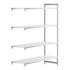 Cambro Camshelving Premium 4-Shelf Solid Add-On Shelving Unit – Speckled Gray