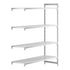 Cambro Camshelving Premium 4-Shelf Vented Add-On Shelving Unit – Speckled Gray