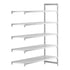 Cambro Camshelving Premium 5-Shelf Vented Add-On Shelving Unit – Speckled Gray