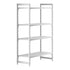 Cambro Camshelving Premium 4-Shelf Vented Starter Shelving Unit – Speckled Gray