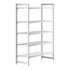 Cambro Camshelving Premium 5-Shelf Vented & Solid Starter Shelving Unit – Speckled Gray