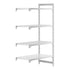 Cambro Camshelving Premium 4-Shelf Vented & Solid Add-On Shelving Unit – Speckled Gray