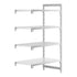 Cambro Camshelving Premium 4-Shelf Vented & Solid Add-On Shelving Unit – Speckled Gray