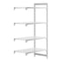 Cambro Camshelving Premium 4-Shelf Solid Add-On Shelving Unit – Speckled Gray