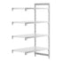 Cambro Camshelving Premium 4-Shelf Solid Add-On Shelving Unit – Speckled Gray