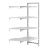 Cambro Camshelving Premium 4-Shelf Vented Add-On Shelving Unit – Speckled Gray