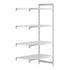 Cambro Camshelving Premium 4-Shelf Vented Add-On Shelving Unit – Speckled Gray